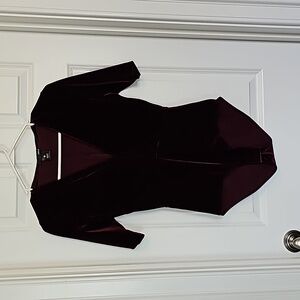 AQUA ,Burgundy Velure Like,Body suit size M